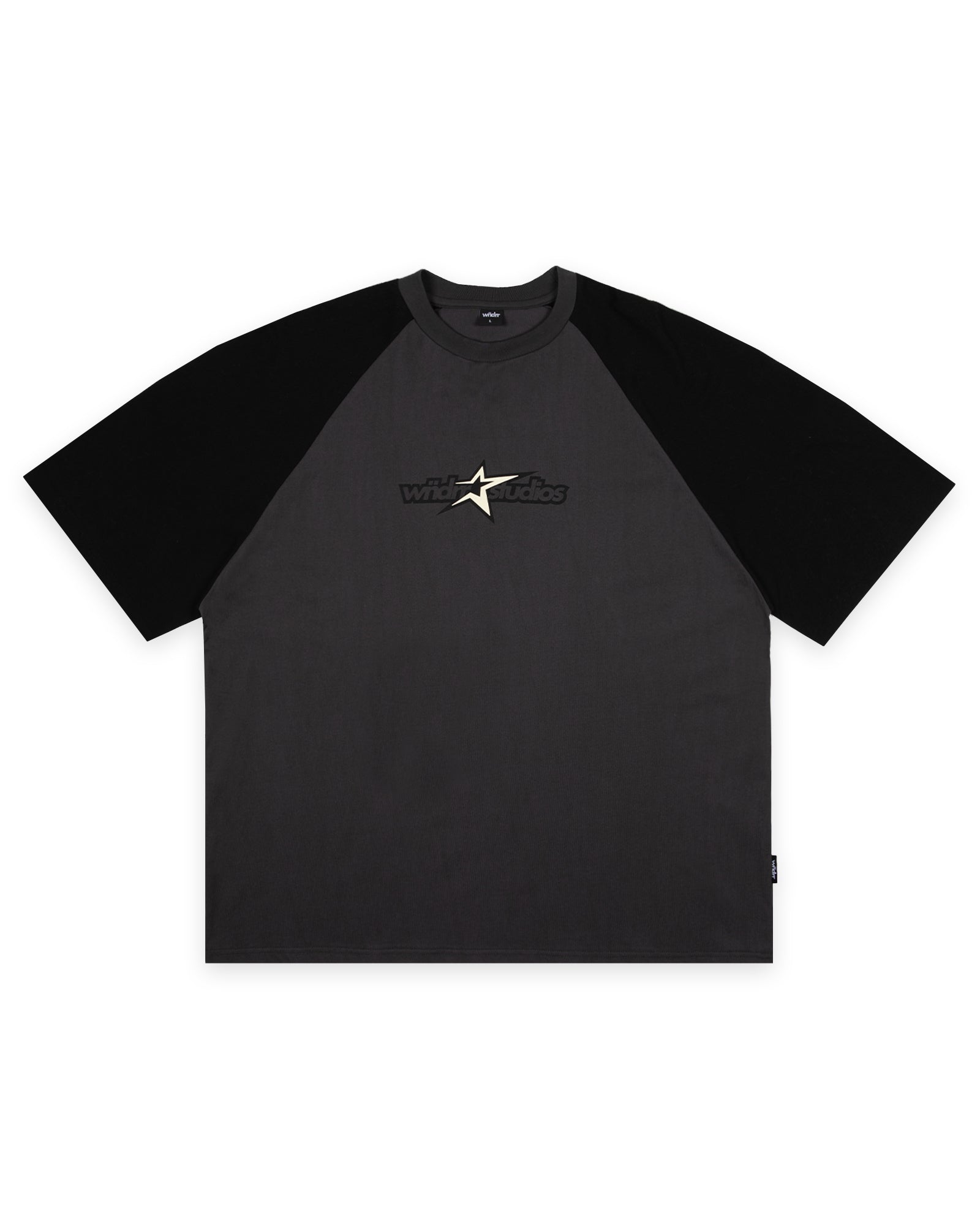 STXR RAGLAN BOX FIT TEE - GREY/BLACK