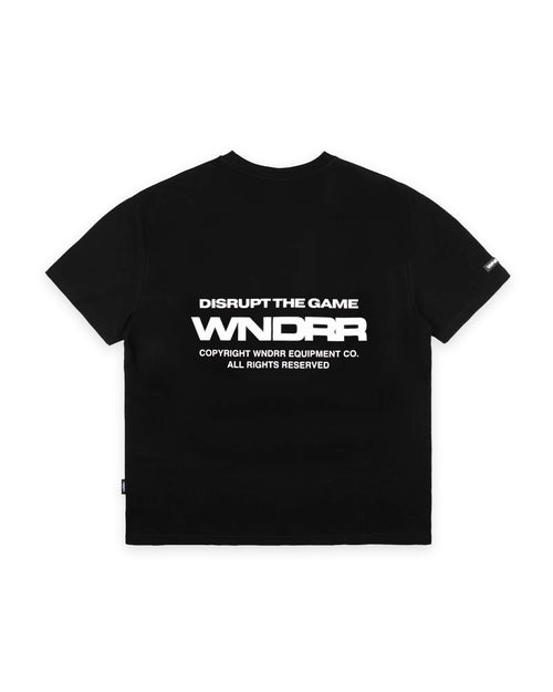 REFRAIN OUT BOX FIT TEE - BLACK