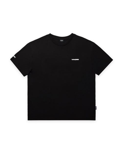 REFRAIN OUT BOX FIT TEE - BLACK