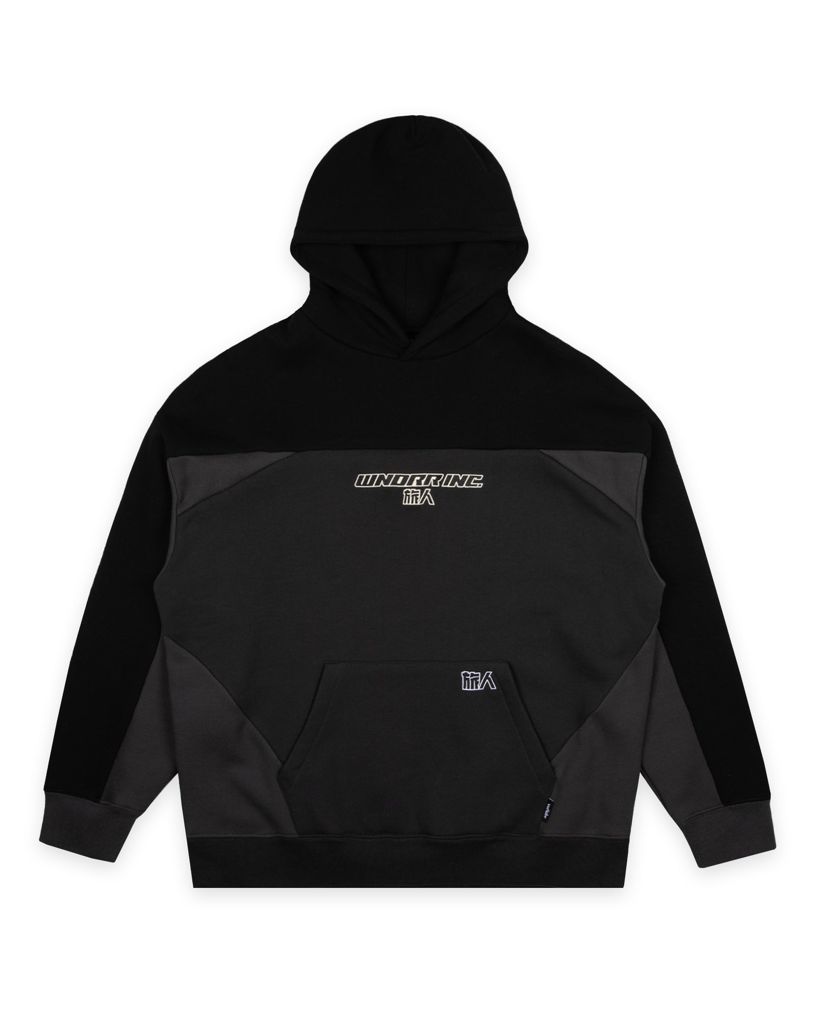 SHOJI PANEL HOOD SWEAT - BLACK