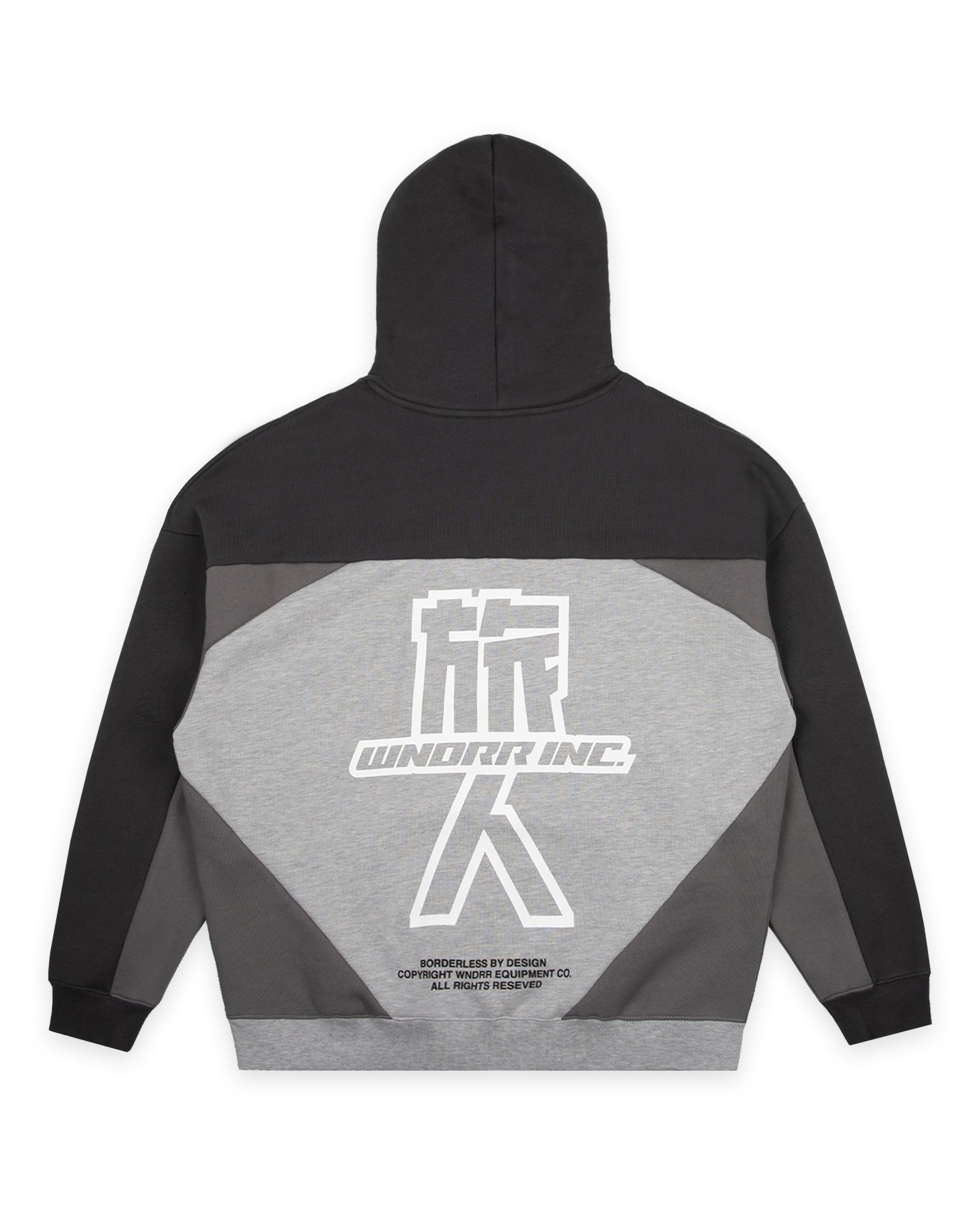SHOJI PANEL HOOD SWEAT - GREY MARLE