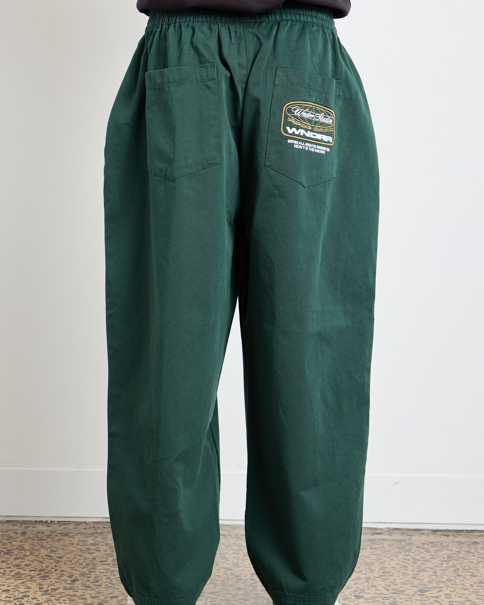 MAISON PLEATED PANT - PINE GREEN