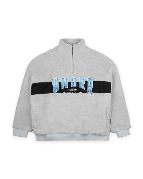 HASHI 1/4 ZIP SHERPA FLEECE - OYSTER