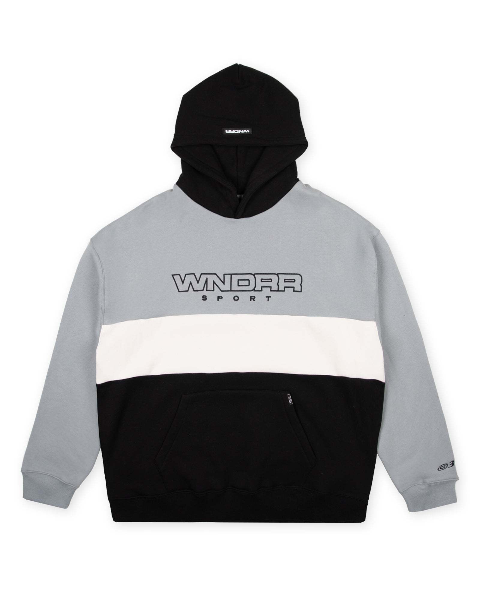 STARTER PANEL HOOD SWEAT - GREY/BLACK