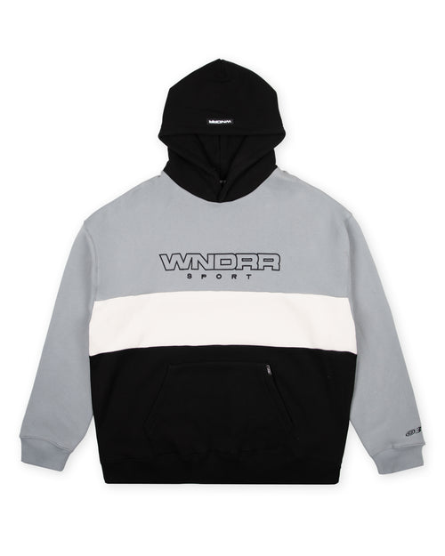 STARTER PANEL HOOD SWEAT - GREY/BLACK
