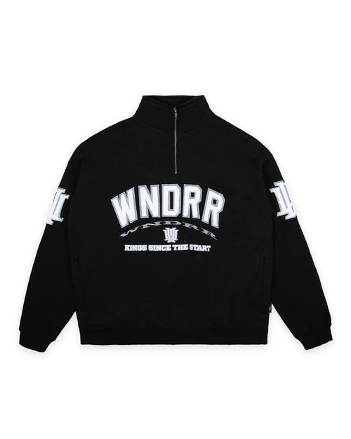 INSTITUTE 1/4 ZIP SWEAT - BLACK