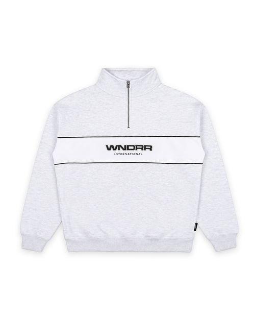 AMBASSADOR 1/4 ZIP SWEAT - WHITE MARLE