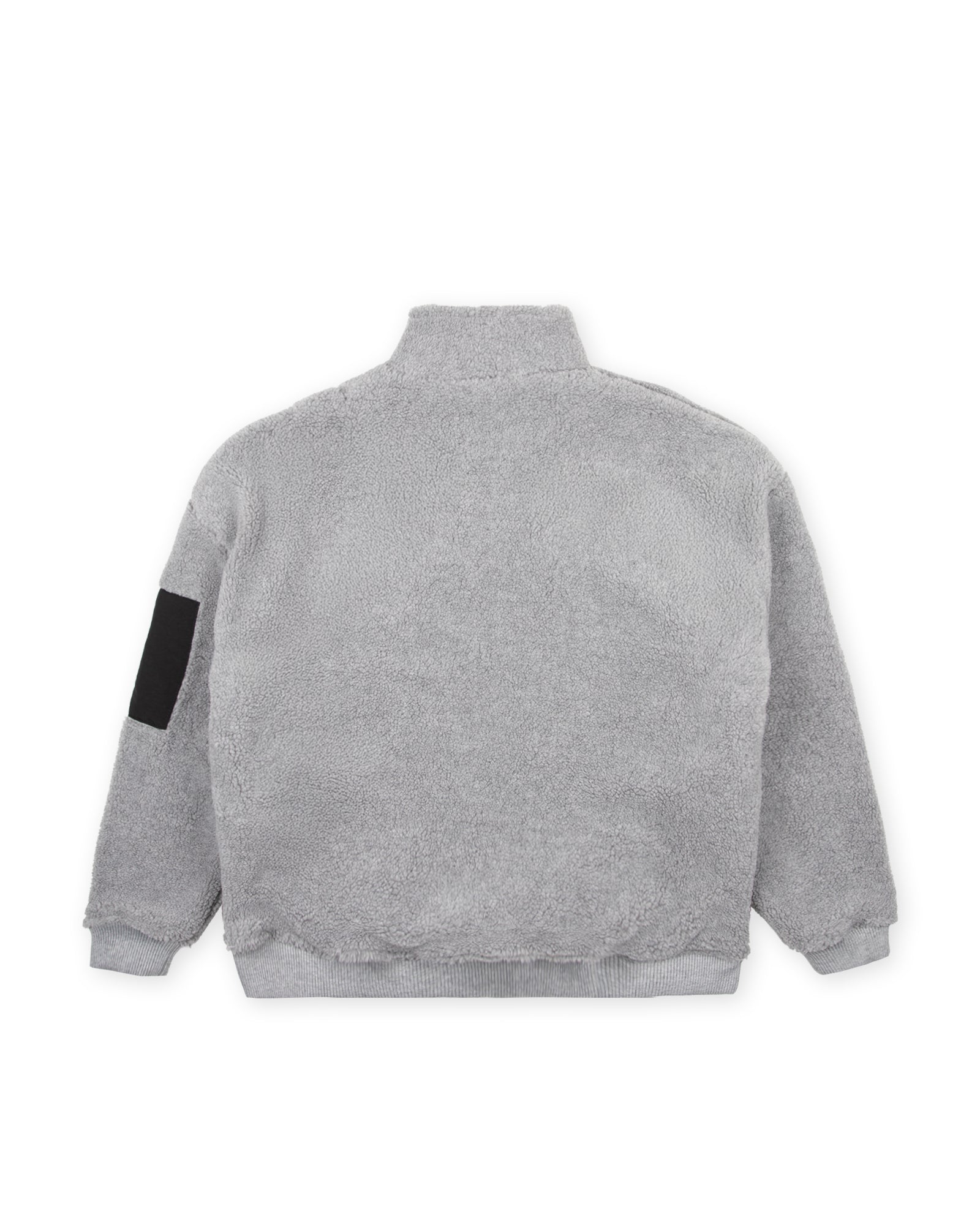 OFFCUT 1/4 ZIP SHERPA FLEECE SWEAT - GREY