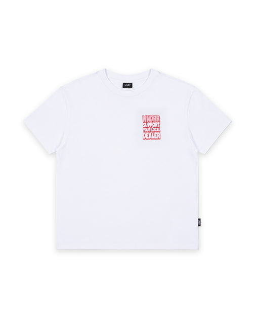 LOCAL BOX FIT TEE - WHITE/RED