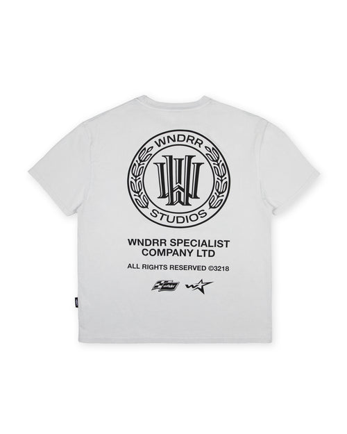 VELOCITY BOX FIT TEE - WASHED OYSTER