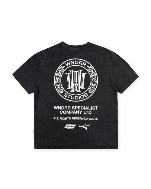 VELOCITY BOX FIT TEE - WASHED BLACK