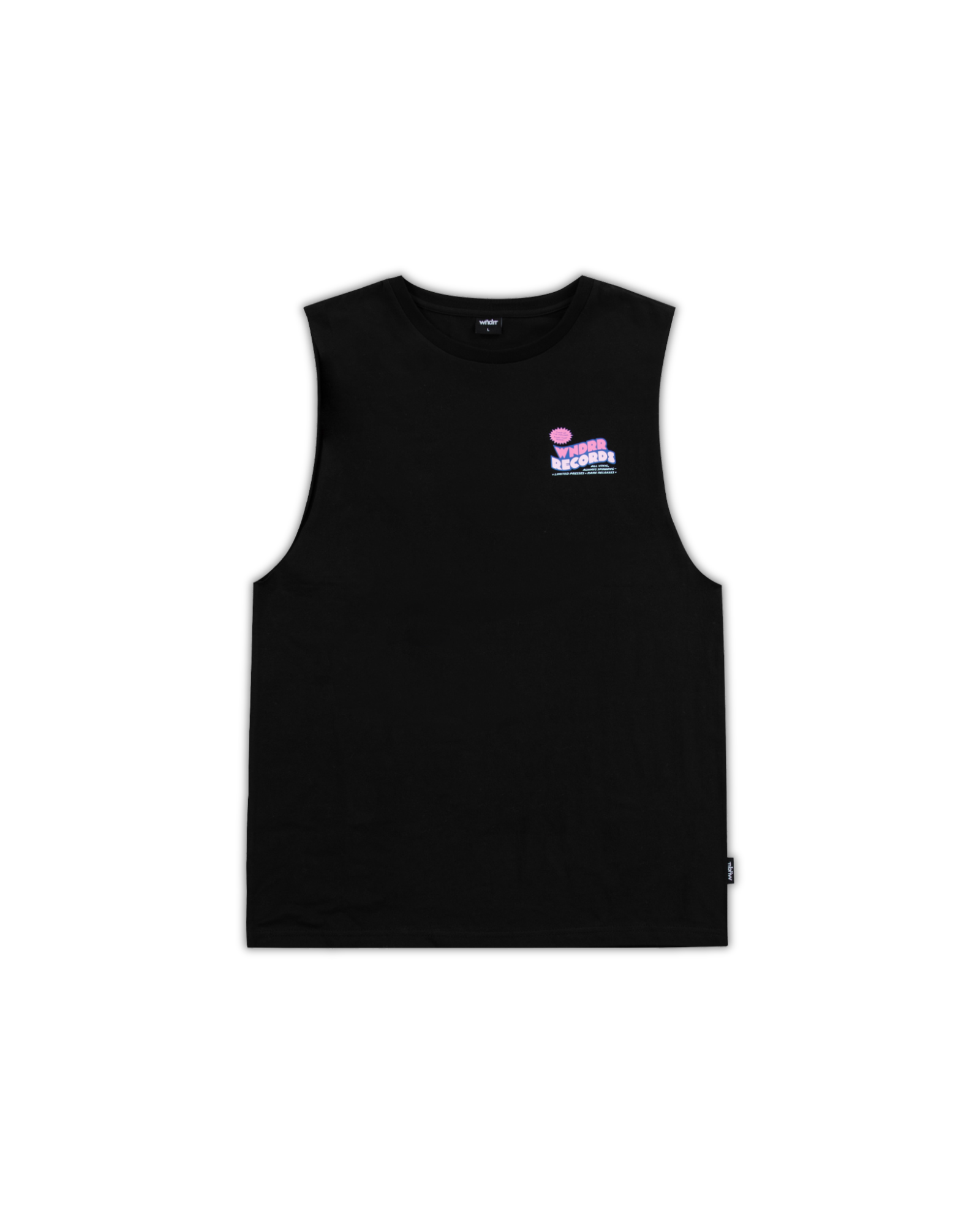 ALL VINYL MUSCLE TOP - BLACK