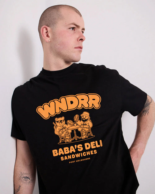 BABA'S DELI CLUB TEE - BLACK