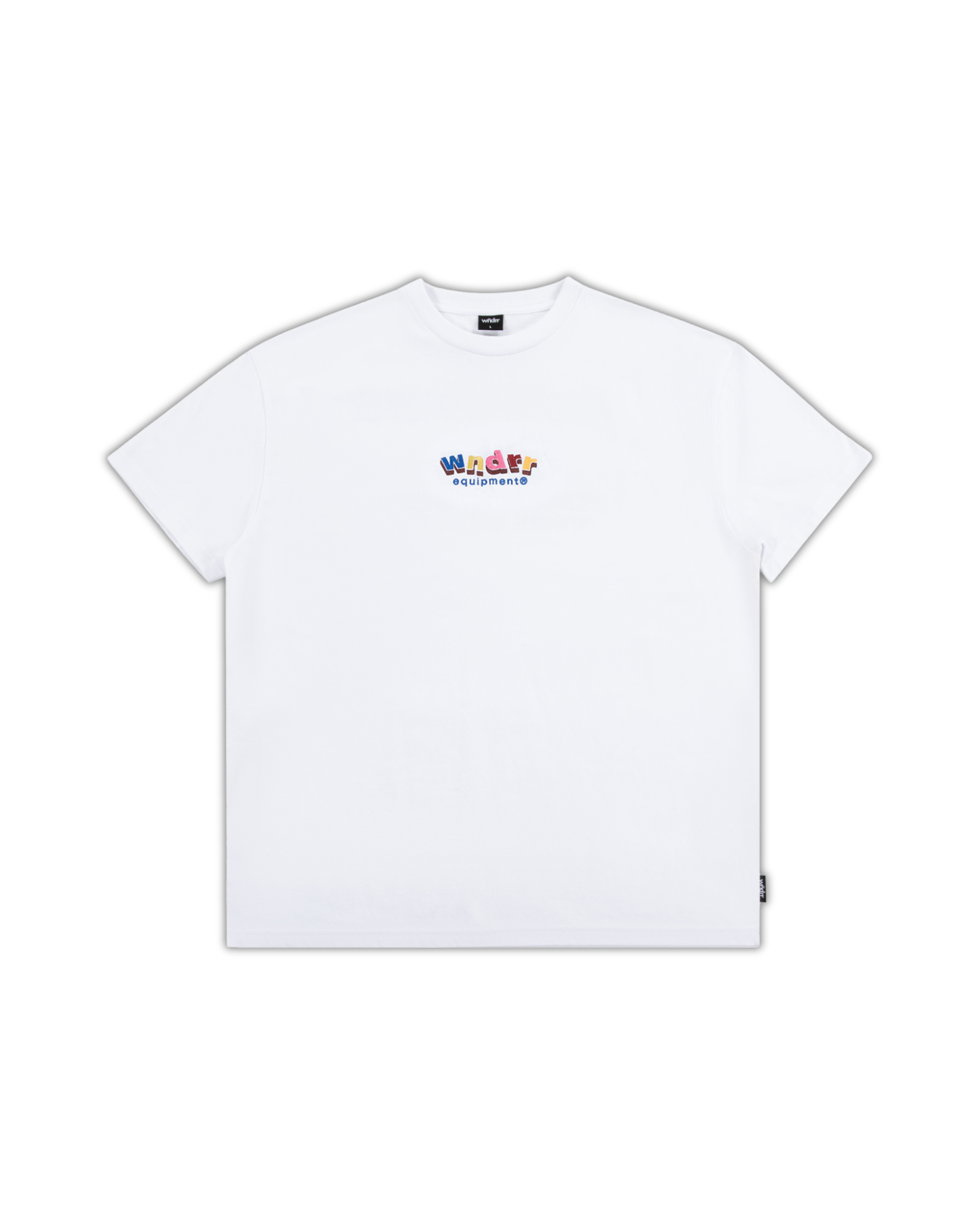 BLOCKED BOX FIT TEE - WHITE