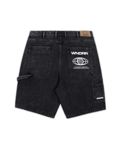 BOOSTER DENIM SHORT - WASHED BLACK