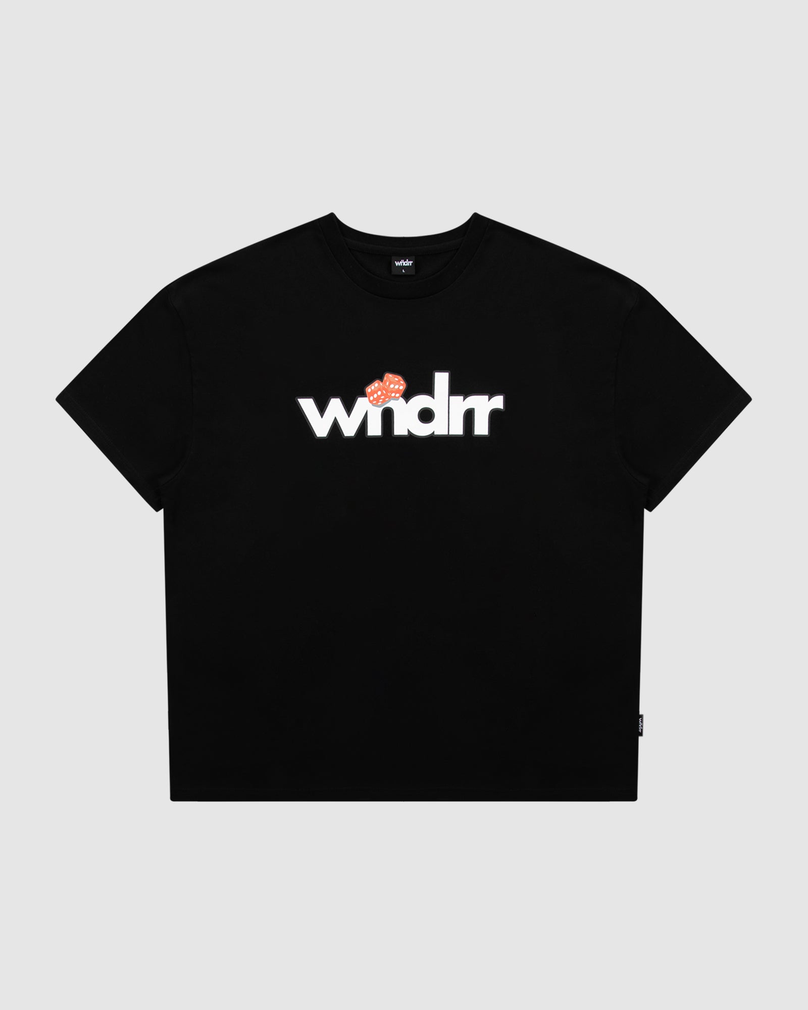 HIGH ROLL BOX FIT TEE - BLACK
