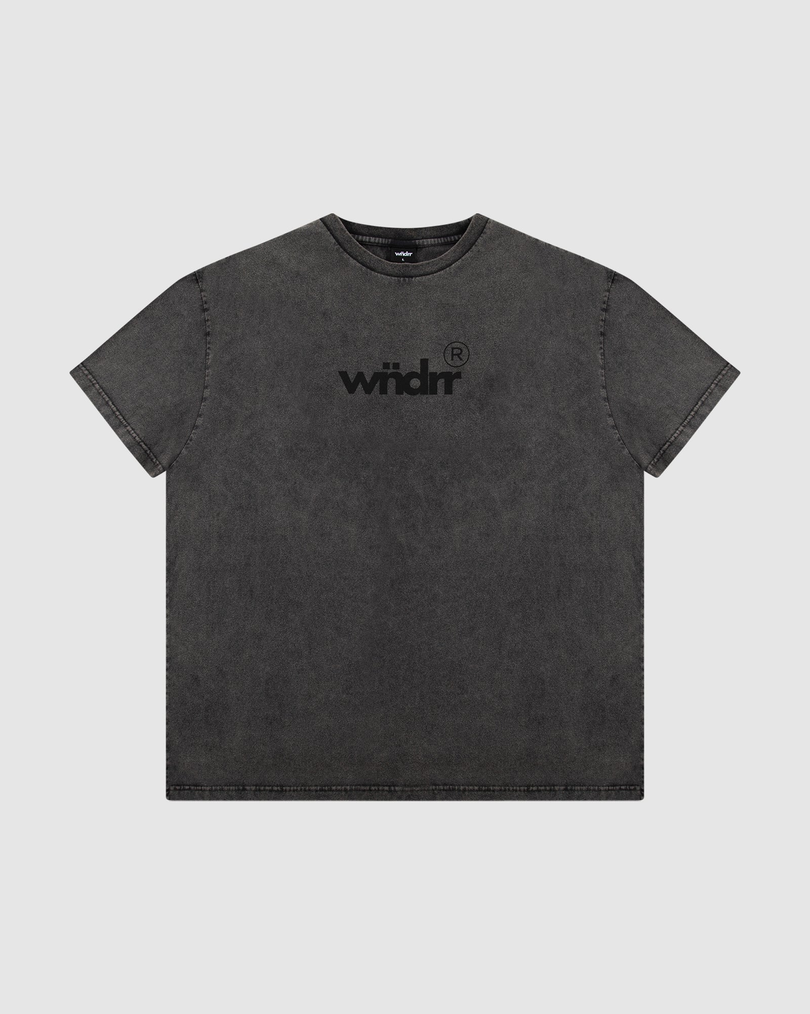 ACCENT BOX FIT TEE - WASHED BLACK