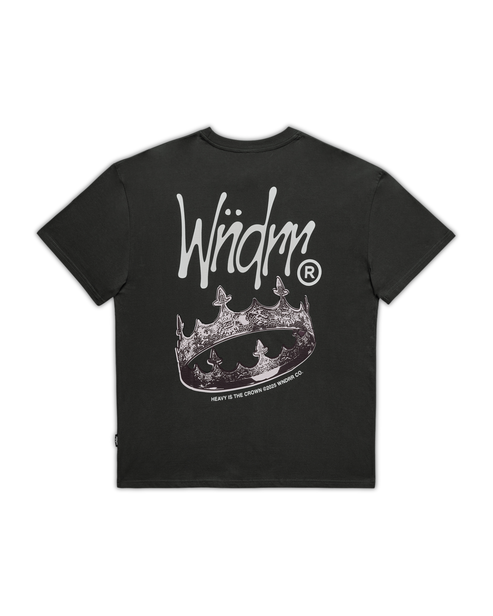 CROWN BOX FIT TEE - CHARCOAL