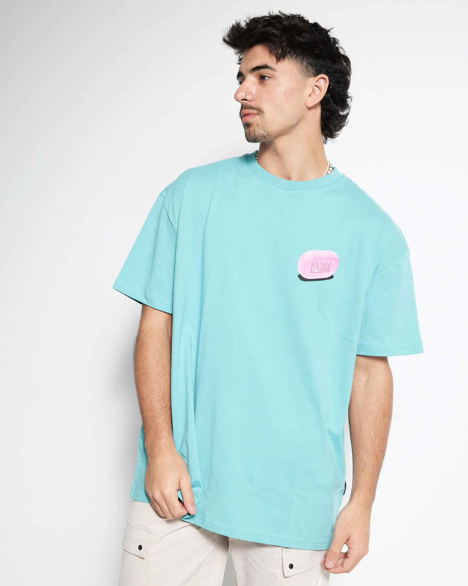 CLEANSE BOX FIT TEE - TEAL