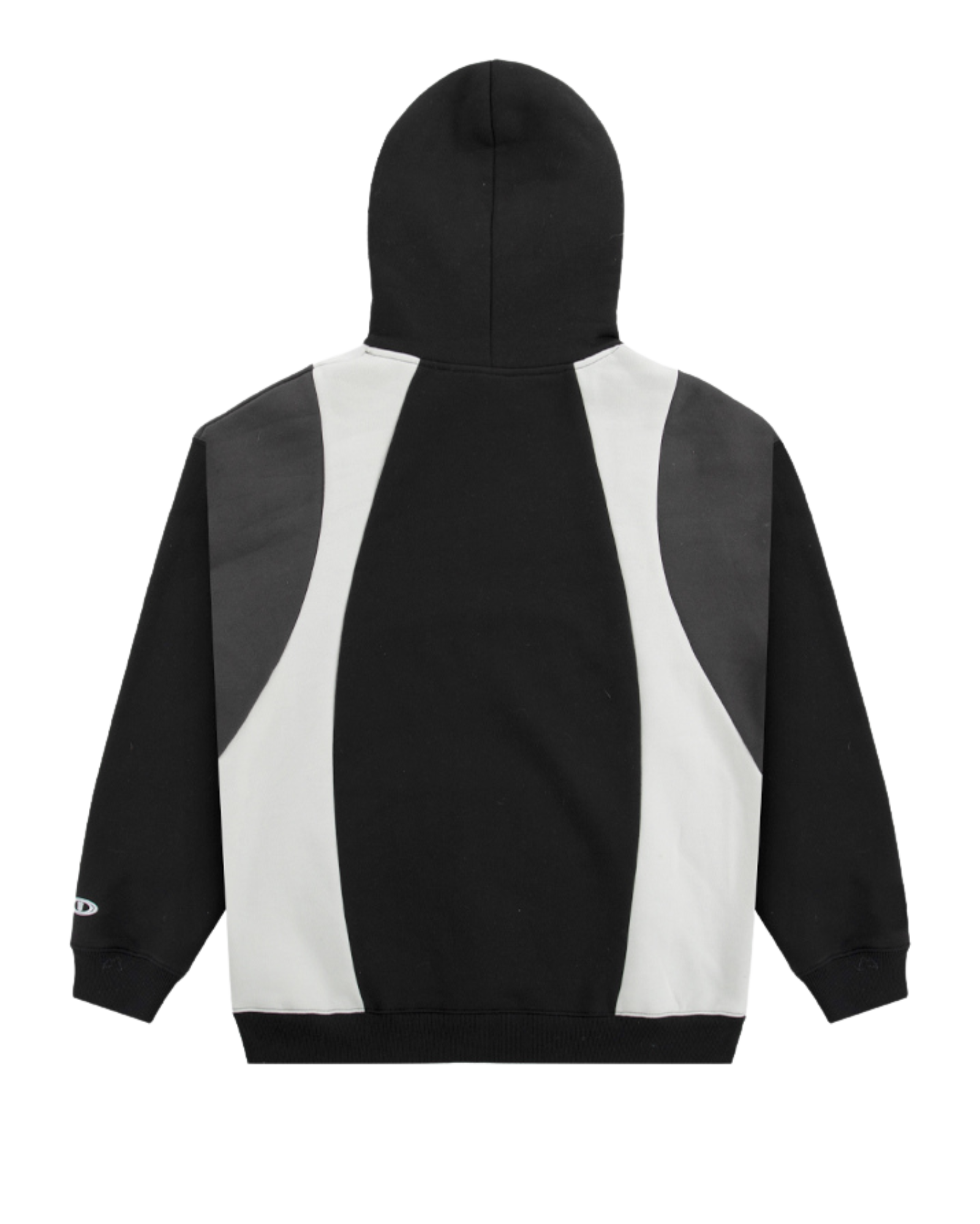 FRAMED PANEL HOOD SWEAT - BLACK/OYSTER