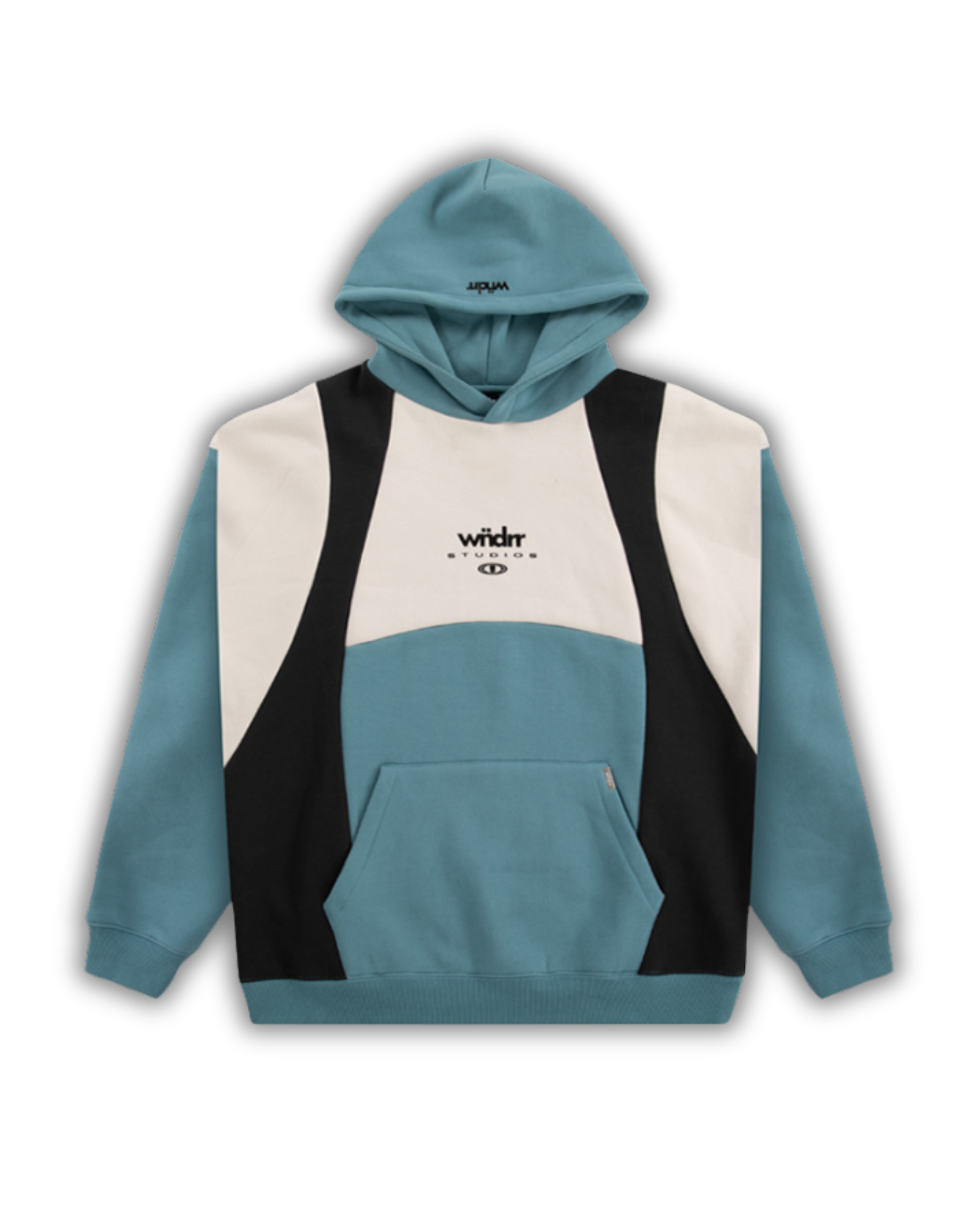 FRAMED PANEL HOOD SWEAT - DUSK BLUE/OFF WHITE