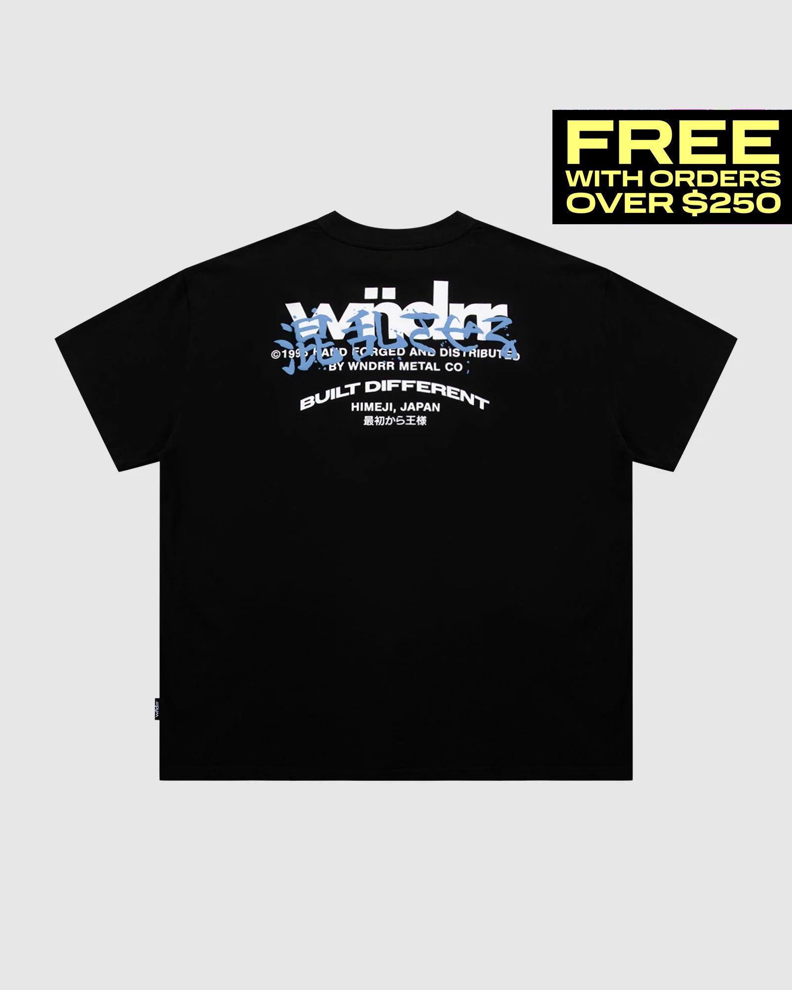 FORGED HEAVY WEIGHT TEE - BLACK/WHITE/BLUE