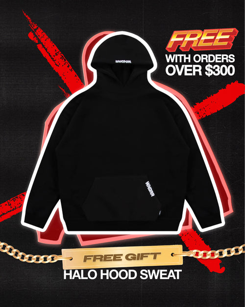 HALO HOOD SWEAT - BLACK