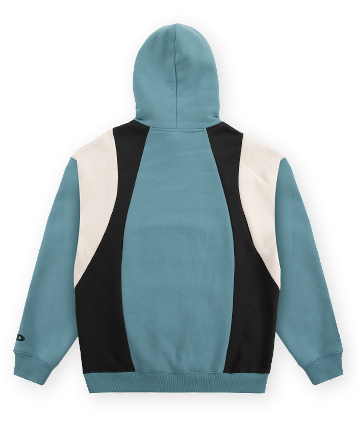FRAMED PANEL HOOD SWEAT - DUSK BLUE/OFF WHITE