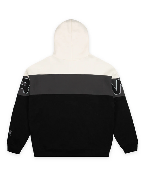 PRIMER PANEL HOOD SWEAT - WHITE/BLACK