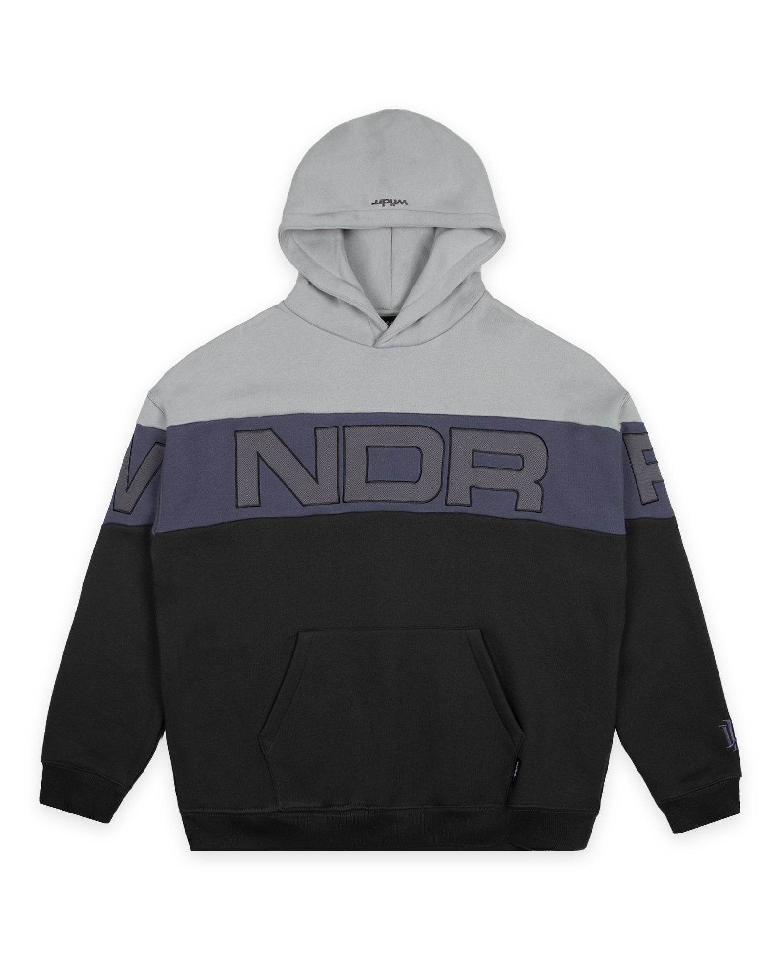 PRIMER PANEL HOOD SWEAT - GREY/FADED BLACK