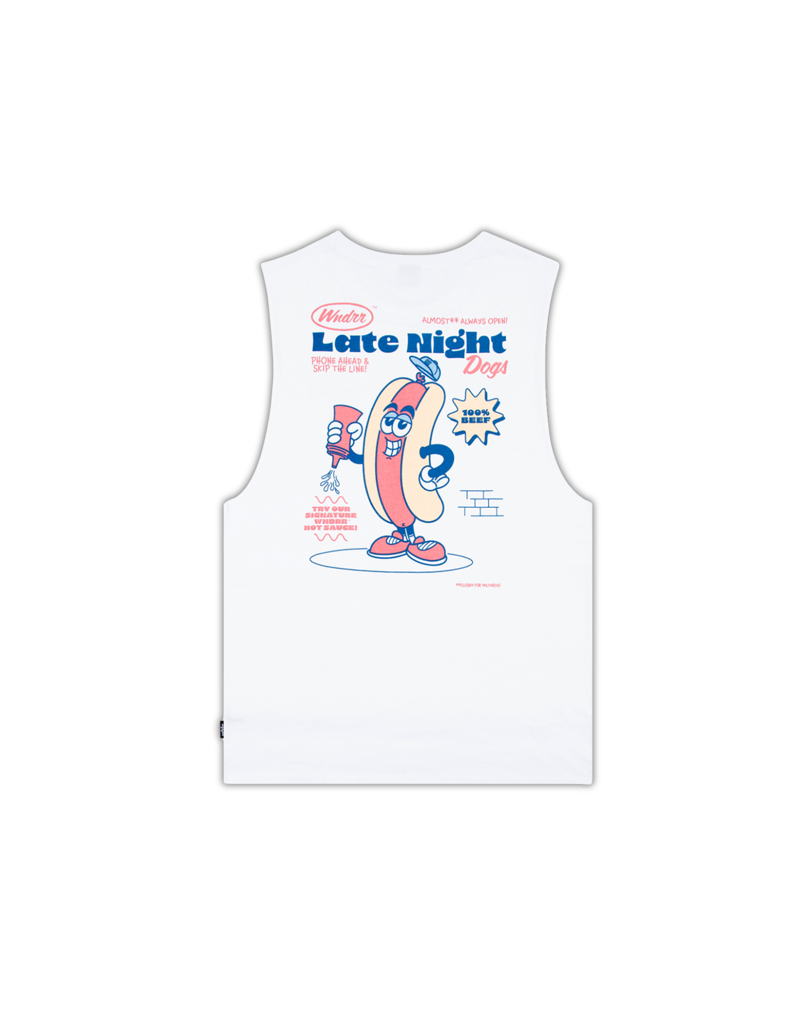 HOT DOG MUSCLE TOP - WHITE