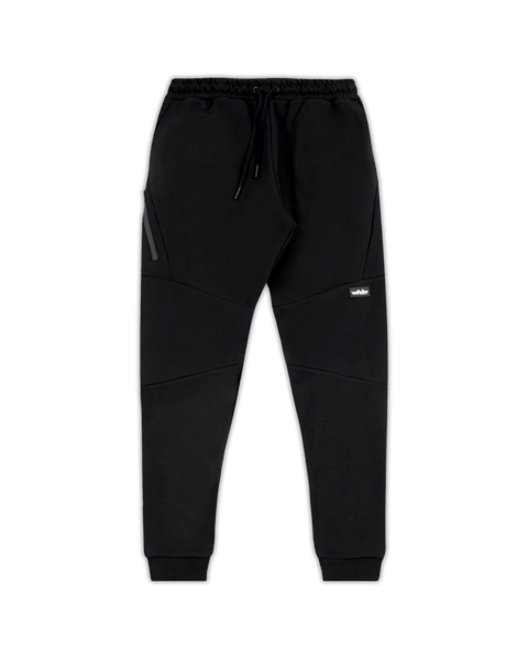 Hoxton V2 Tech Trackpant-Black with Dropped Crotch | WNDRR