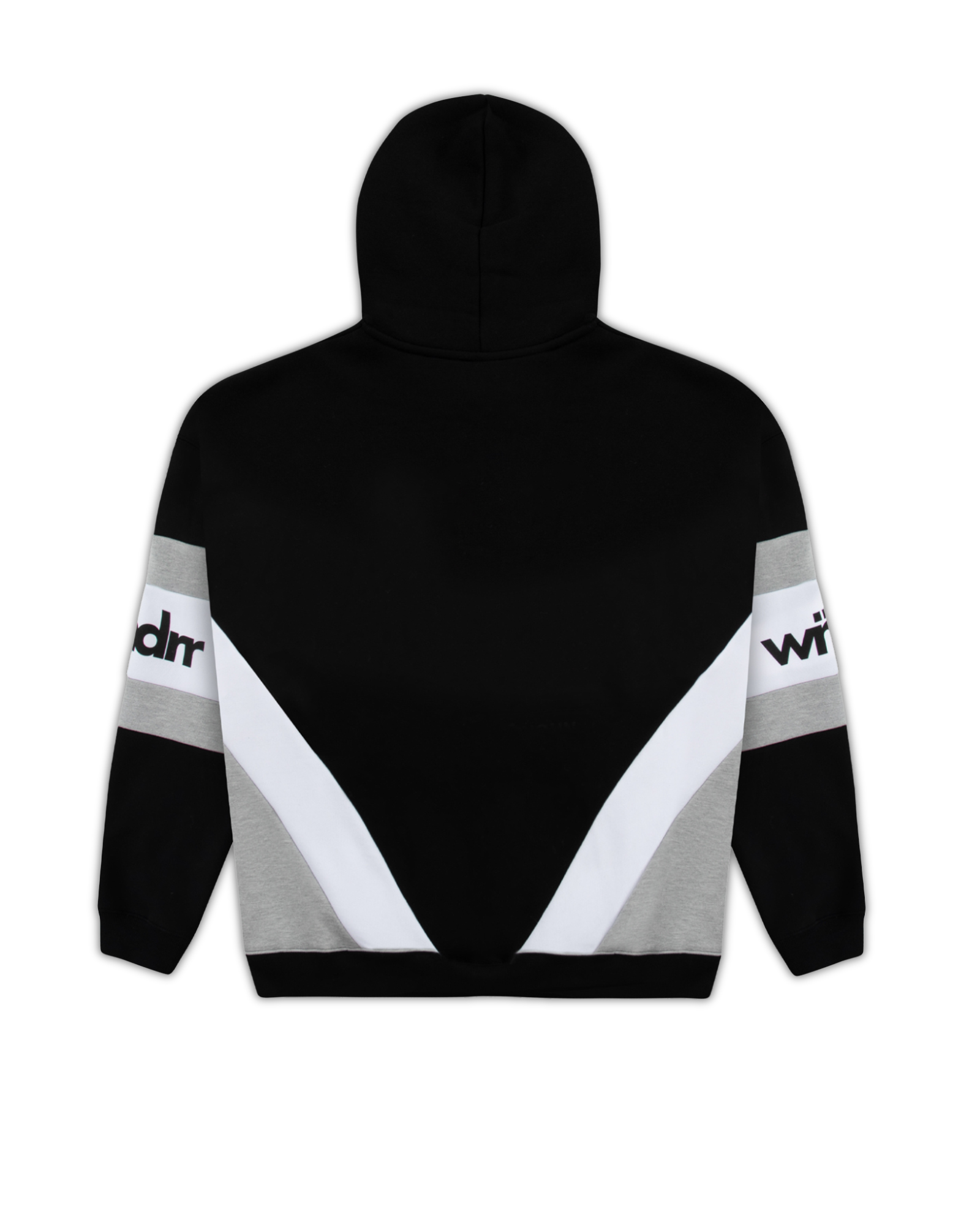 JUNCTION PANEL HOOD SWEAT - BLACK