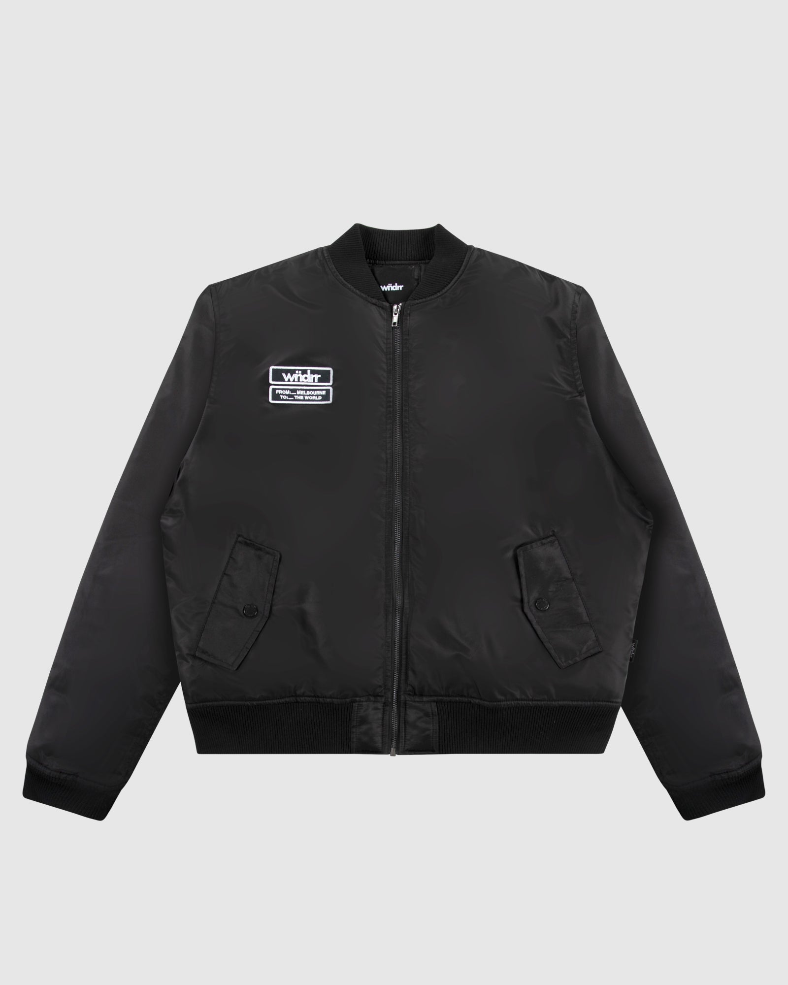 THE WORLD BOMBER JACKET - BLACK