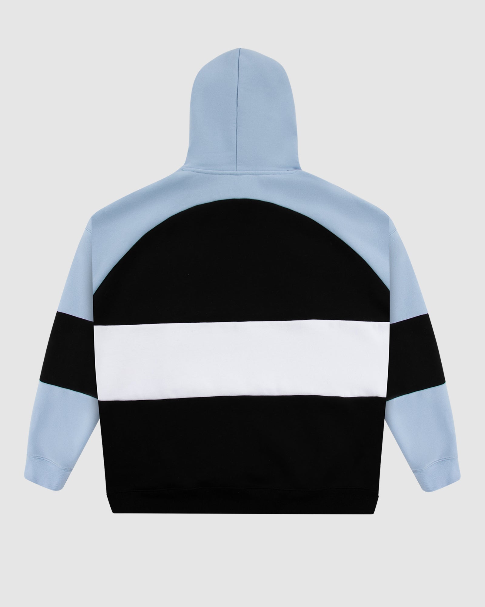 COMBINE PANEL HOOD SWEAT - BLACK/AIR BLUE