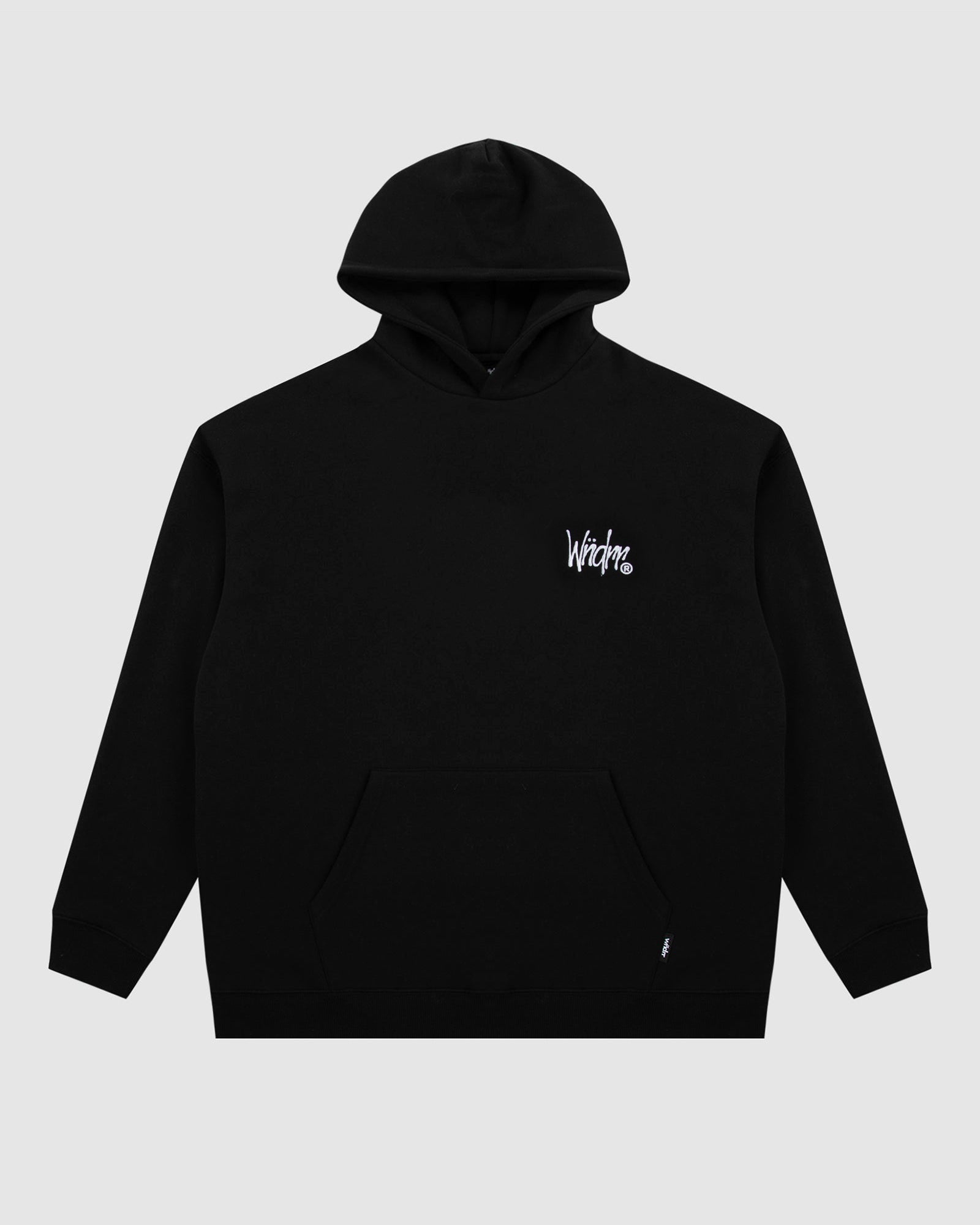 FRAYED HOOD SWEAT - BLACK