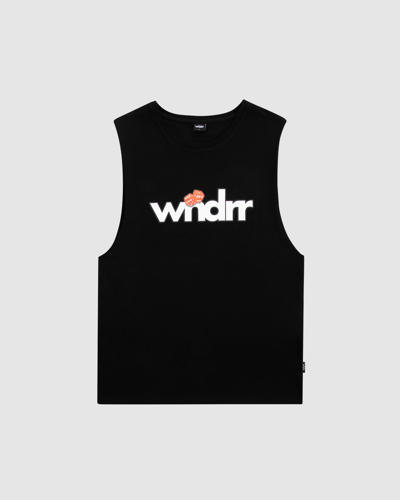 HIGH ROLL MUSCLE TOP - BLACK