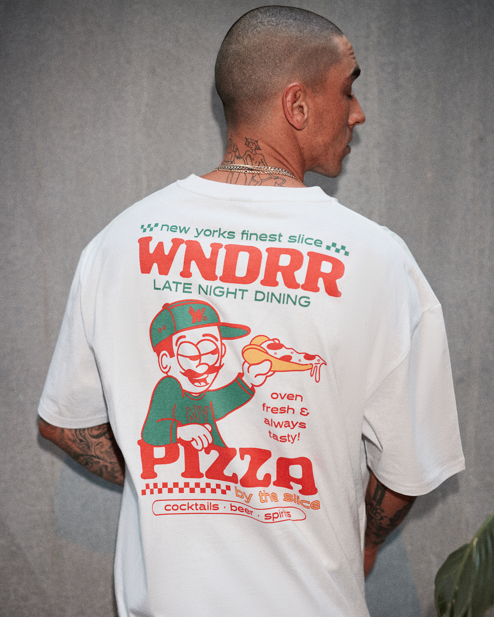 FINEST SLICE BOX FIT TEE - WHITE
