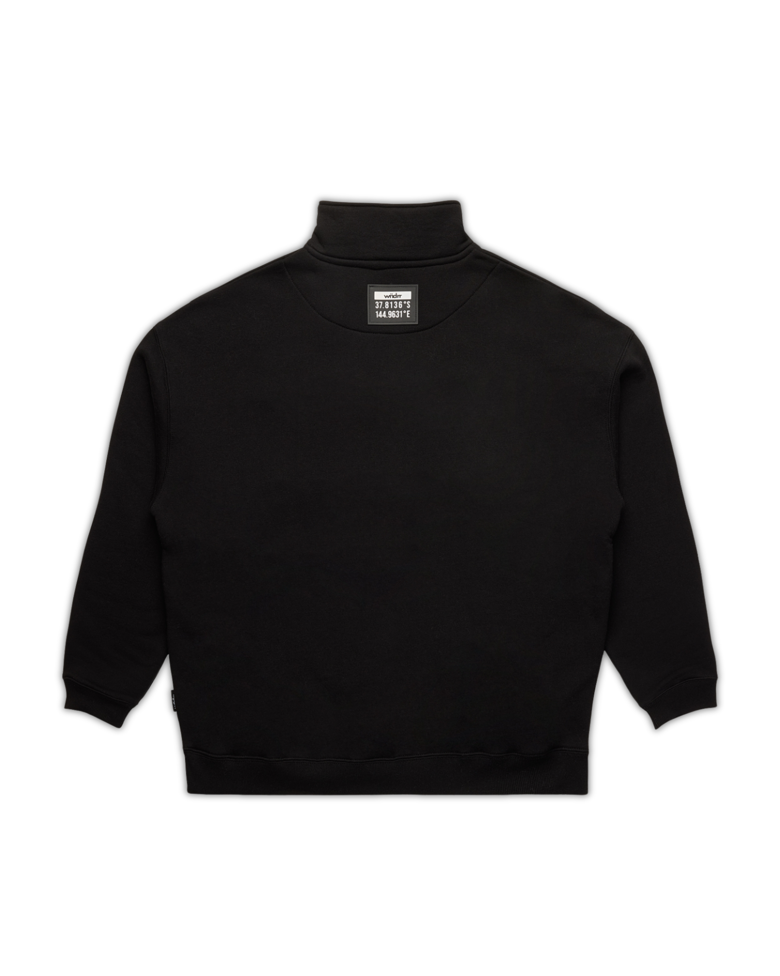 OFFCUT 1/4 ZIP SWEAT - BLACK/DUSK BLUE