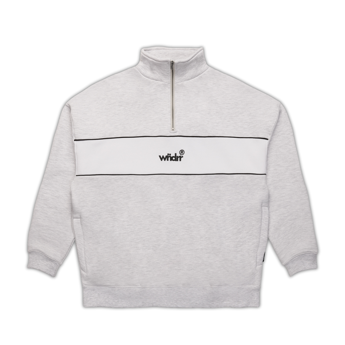 OFFCUT 1/4 ZIP SWEAT - WHITE MARLE
