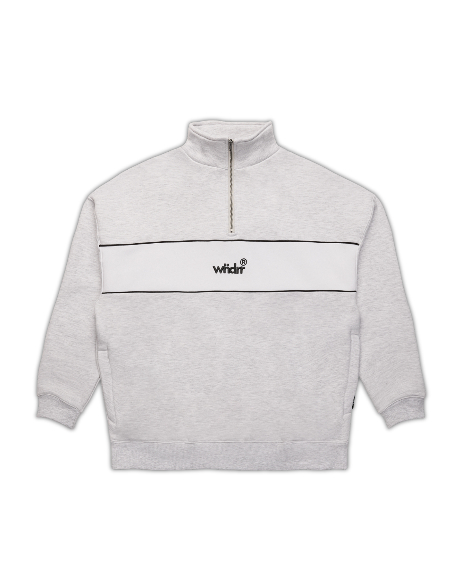 OFFCUT 1/4 ZIP SWEAT - WHITE MARLE