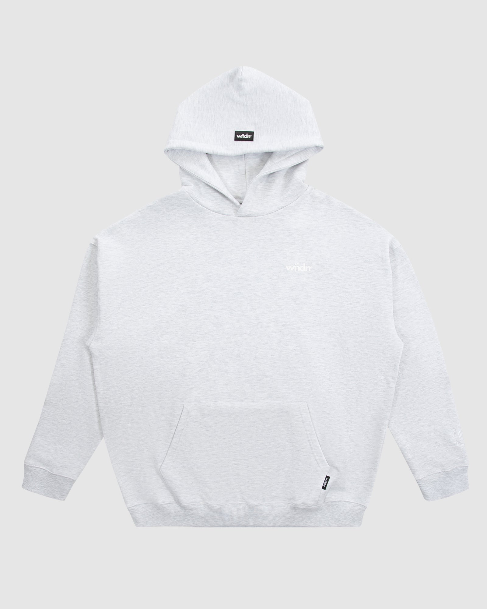 LOW DOWN HEAVY WEIGHT HOOD SWEAT - WHITE MARLE