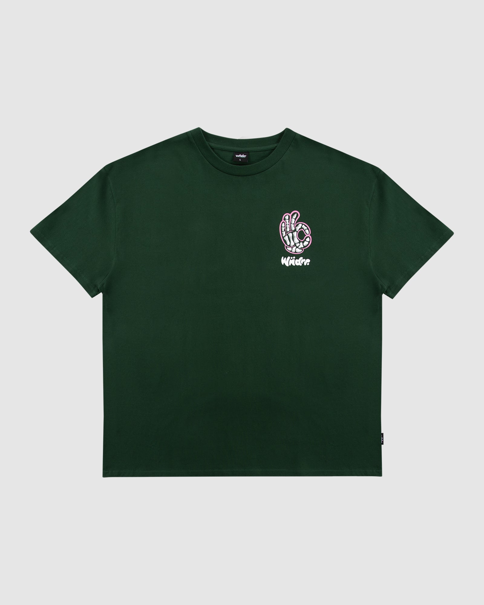 BONES BOX FIT TEE - FOREST GREEN