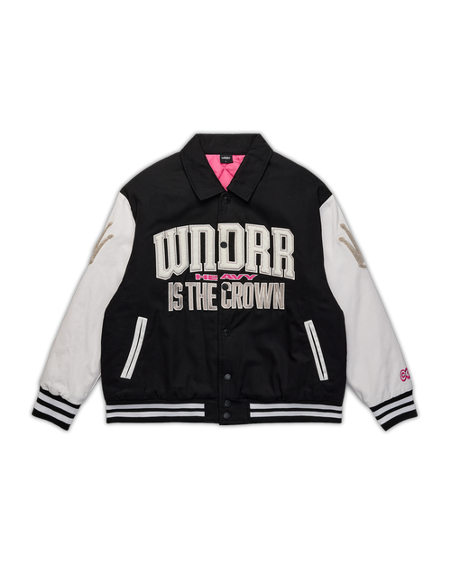 PROLOGUE VARSITY JACKET - BLACK/OFF WHITE