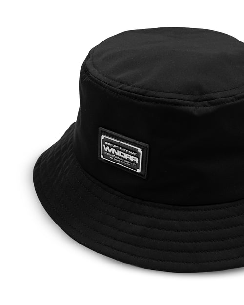 REFRAIN NYLON BUCKET HAT - BLACK