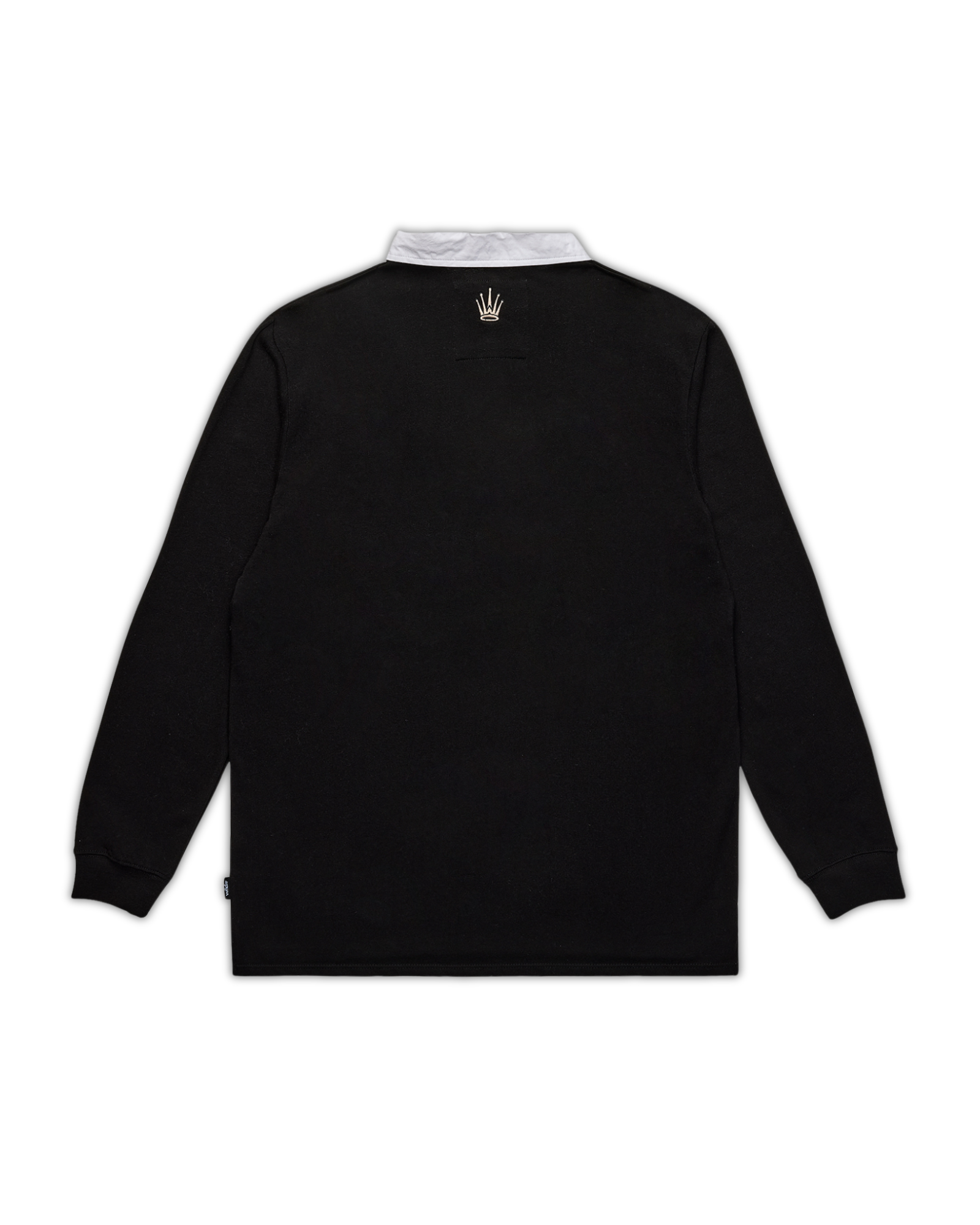 REGAL PANEL RUGBY POLO - BLACK