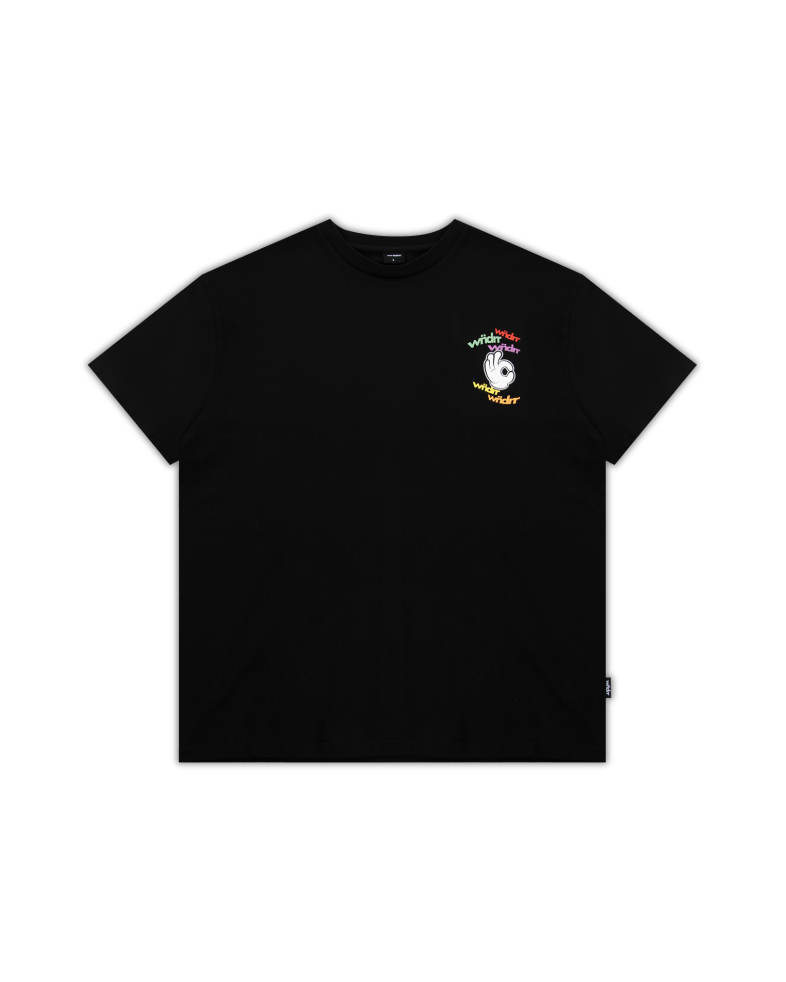 RIBBON BOX FIT TEE - BLACK