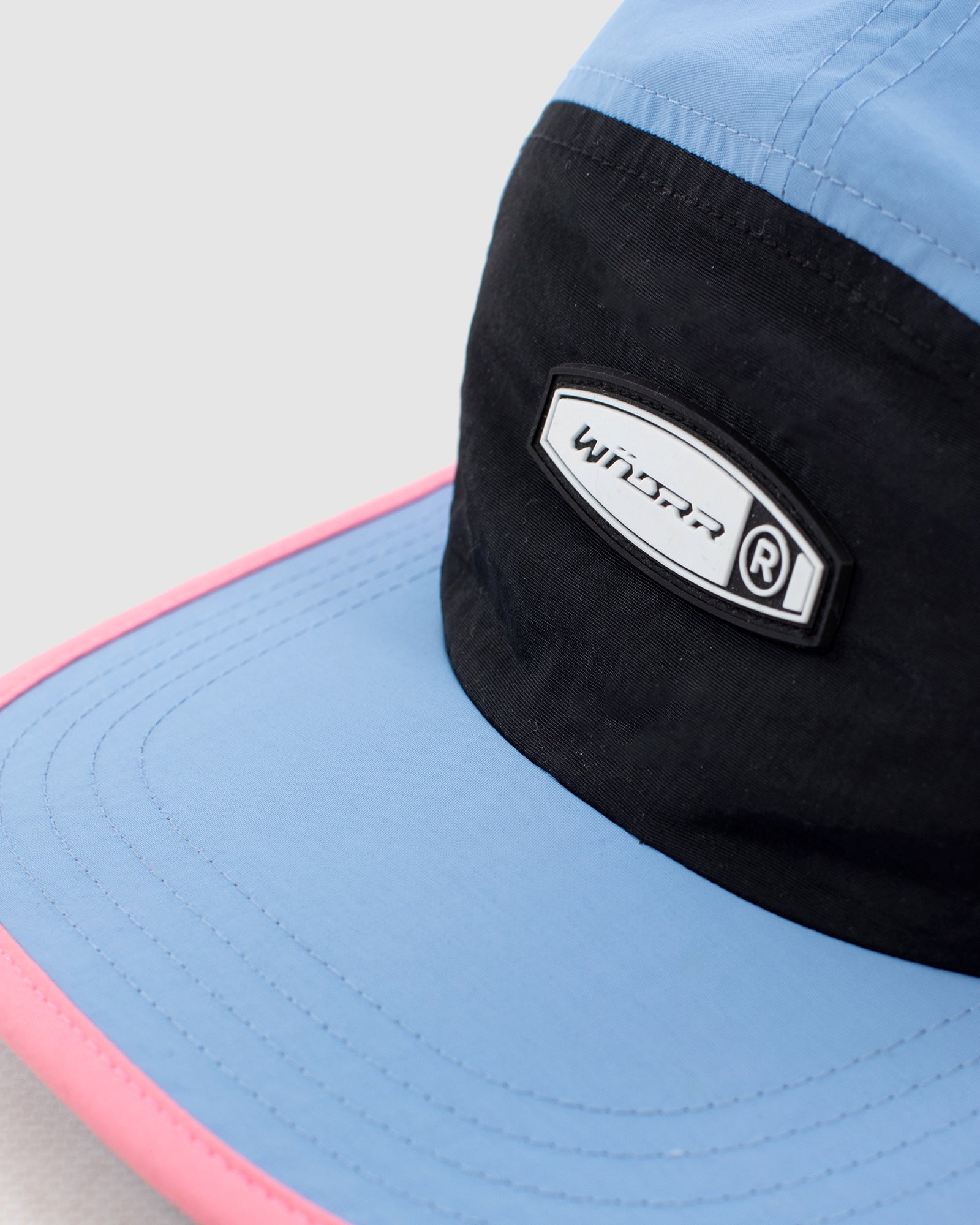 ROTHMAN 5 PANEL CAP - BLACK/PINK/BLUE