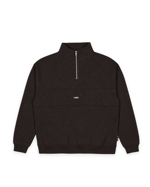 SOHO 1/4 ZIP SWEAT - COFFEE