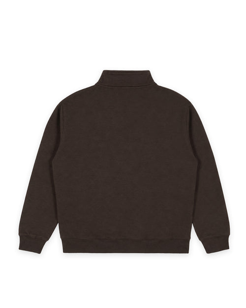 SOHO 1/4 ZIP SWEAT - COFFEE